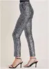 Sequin Straight Leg Pants - Silver sold by VENUS