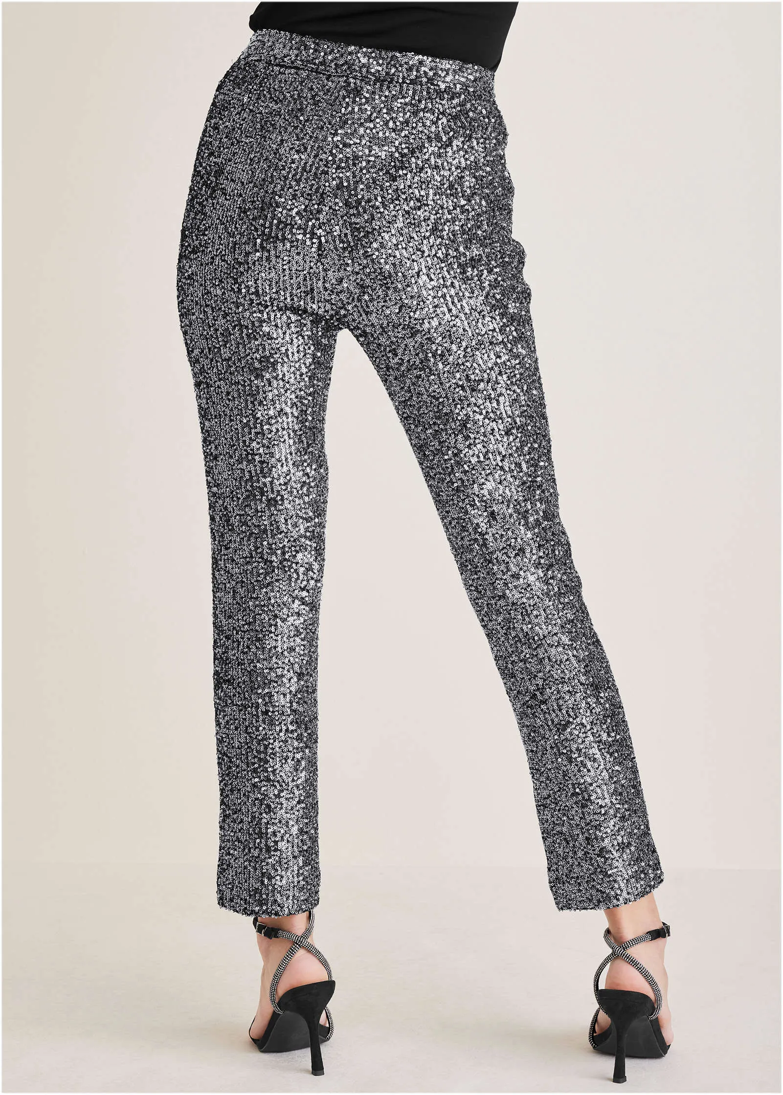Sequin Straight Leg Pants - Silver sold by VENUS product image thumbnail 3
