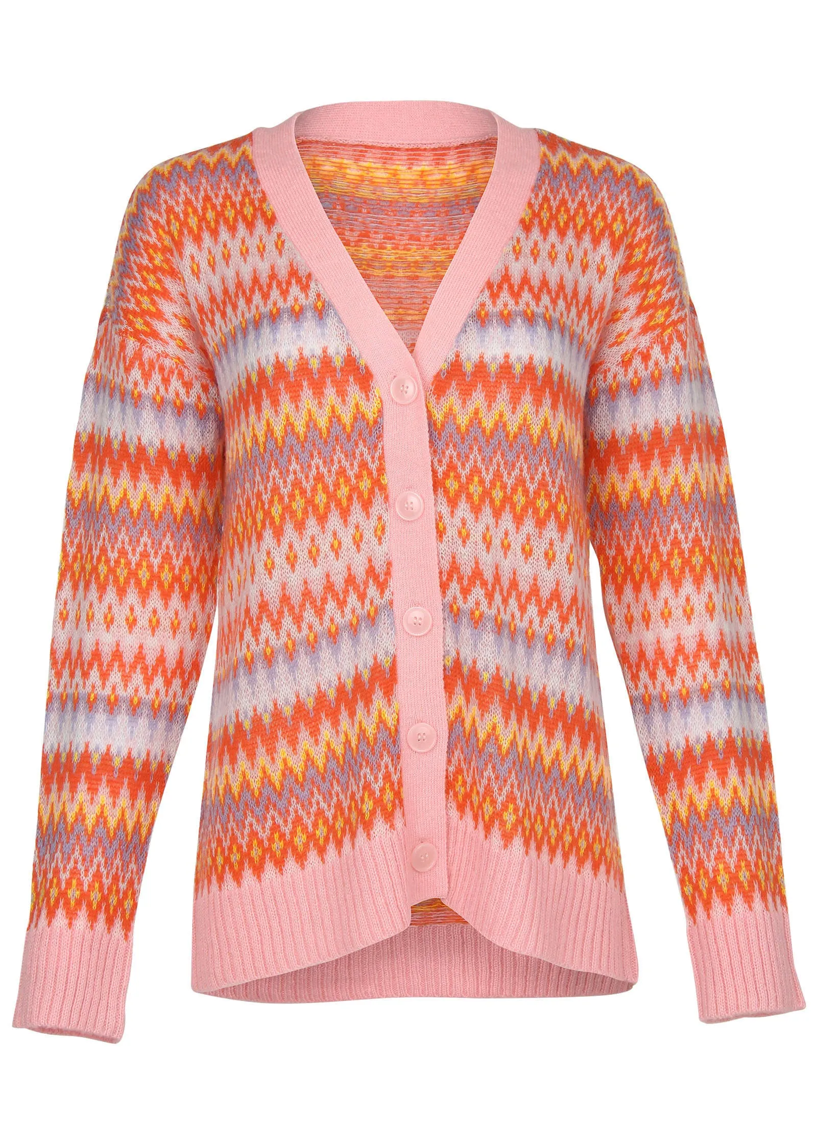 Fair Isle Cardigan - Peach Dust sold by VENUS product image thumbnail 4
