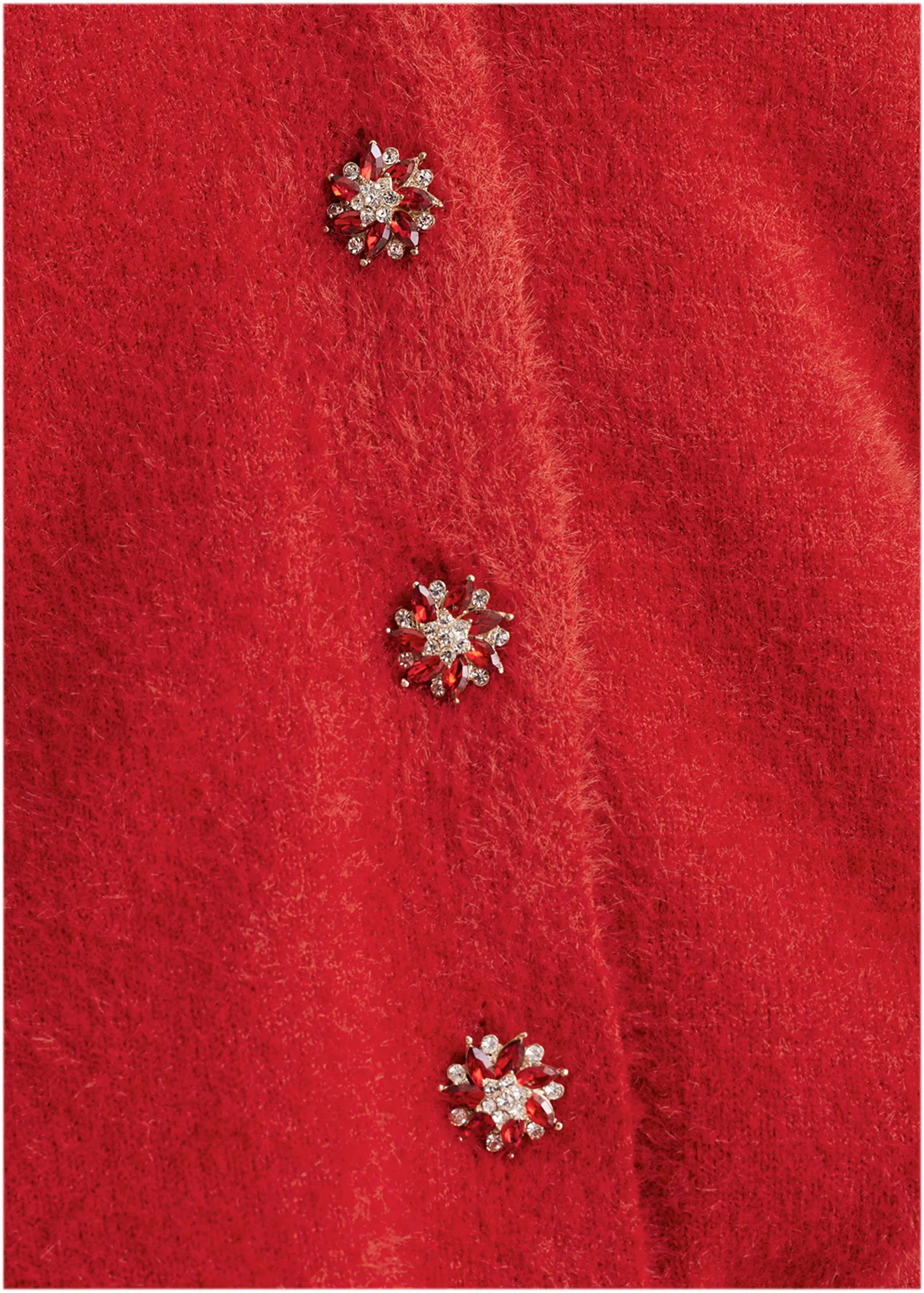 Button Down Cardigan - Haute Red sold by VENUS product image thumbnail 3