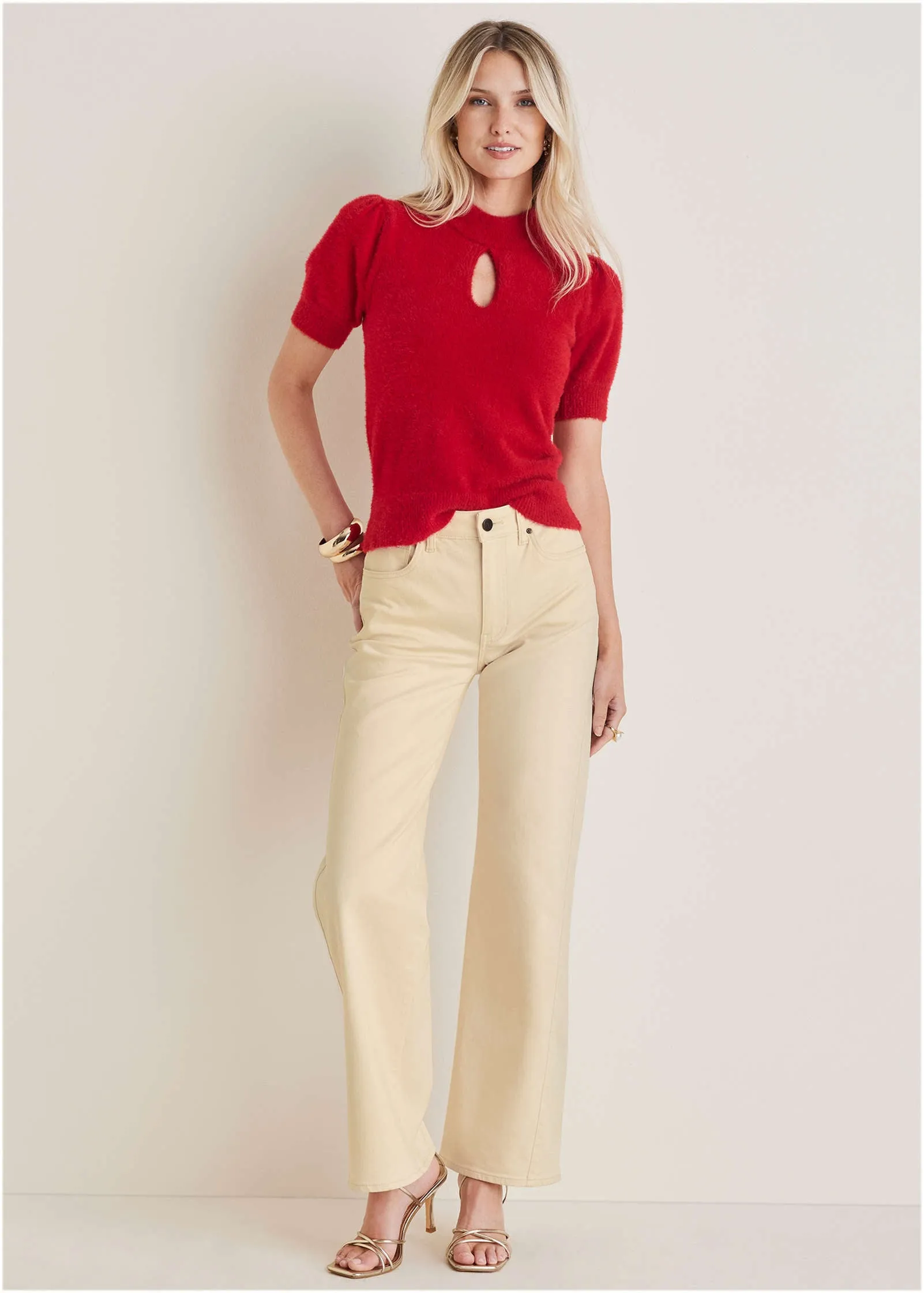 Keyhole Sweater - Haute Red sold by VENUS product image thumbnail 3