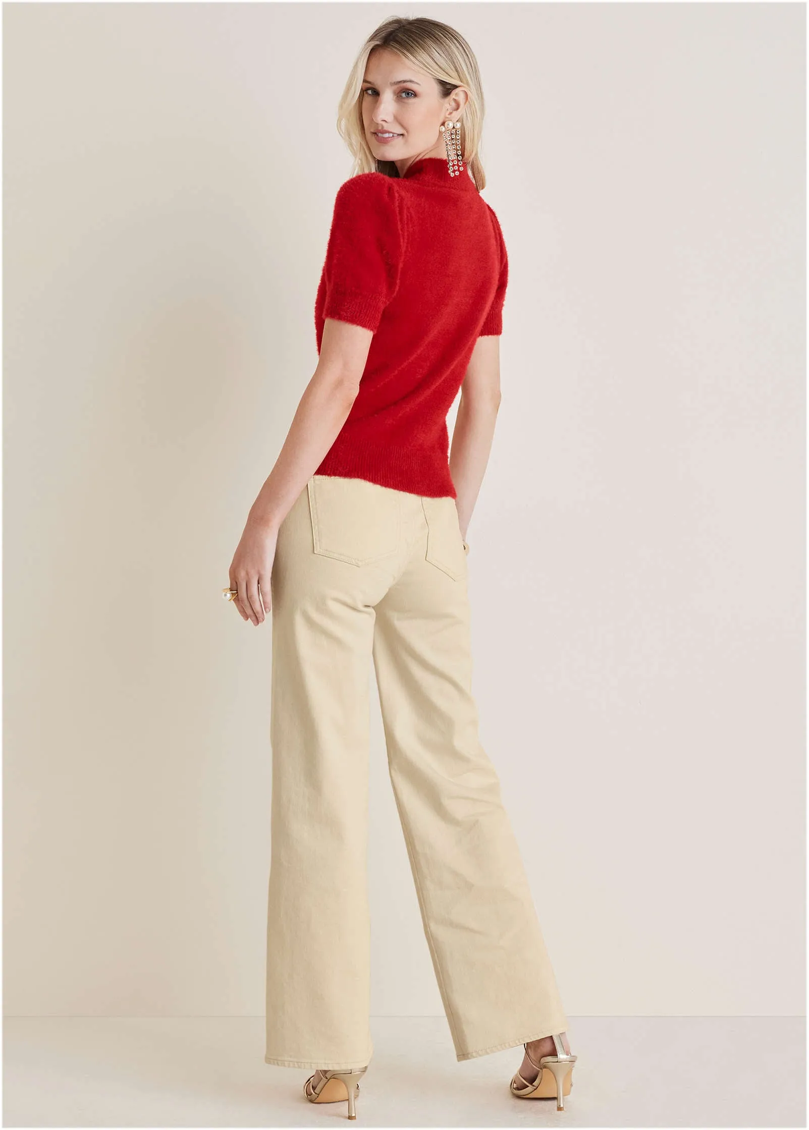 Keyhole Sweater - Haute Red sold by VENUS product image thumbnail 2