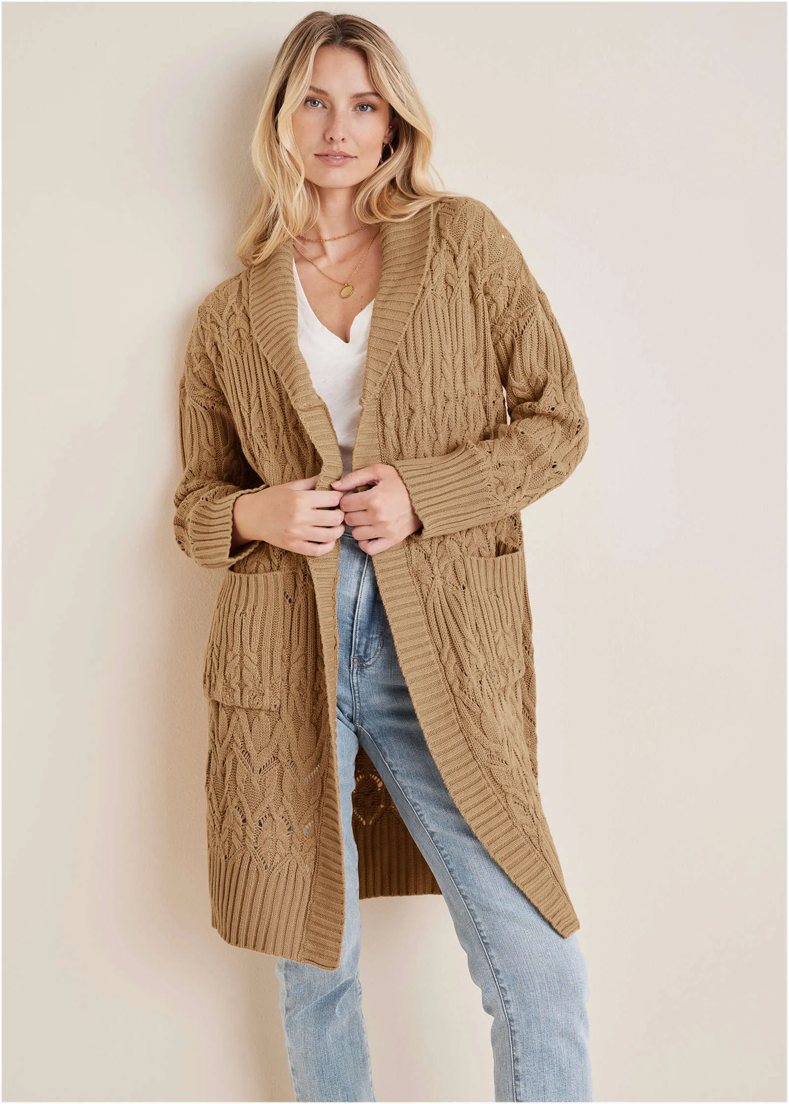 Cozy Oversized Duster - Tan sold by VENUS product image thumbnail 4