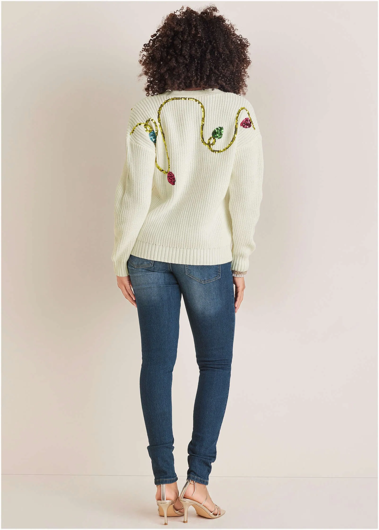 Merry Sequined Sweater - Off White sold by VENUS product image thumbnail 2