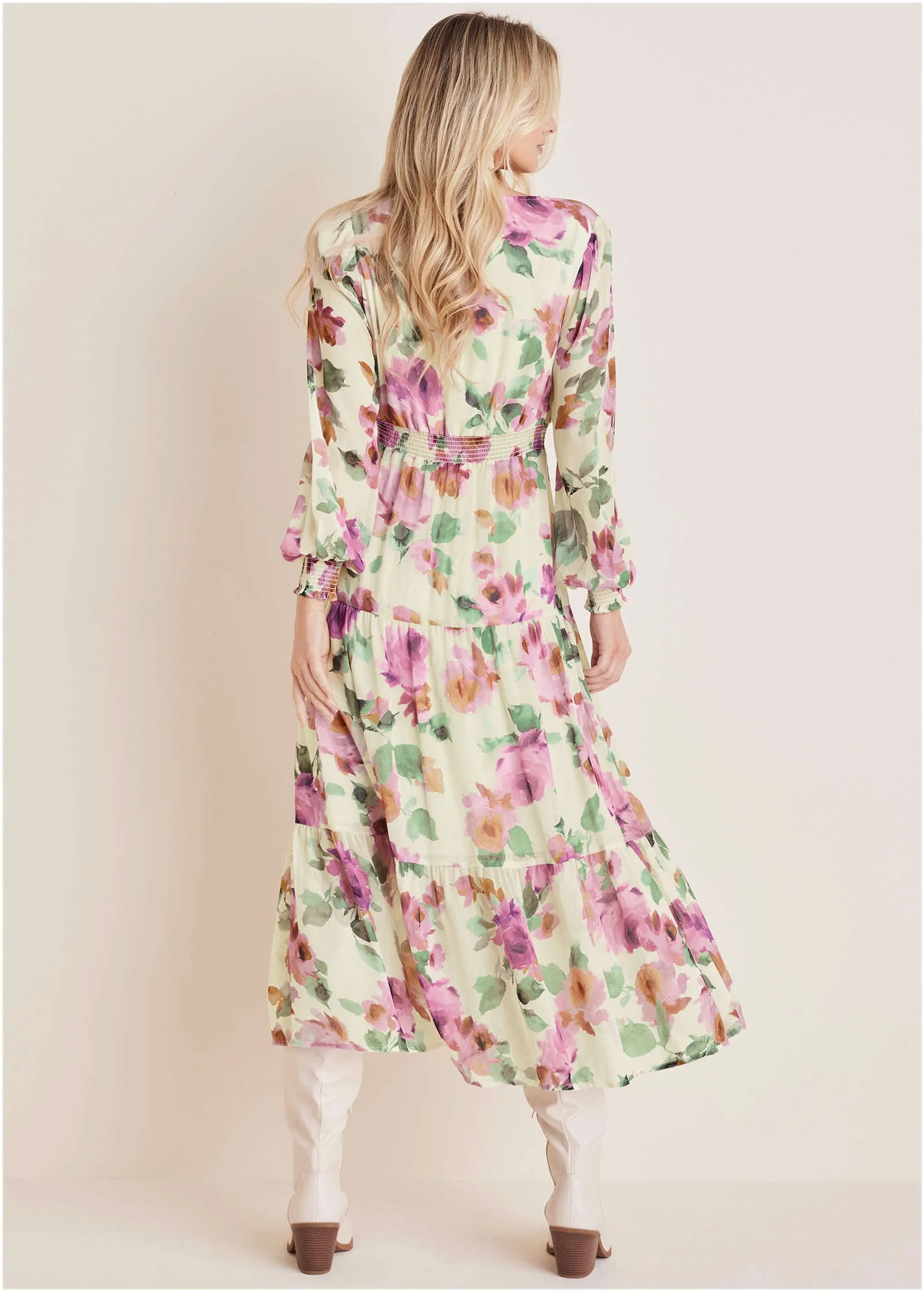 Tiered Floral Maxi Dress - Chalet Bouquet sold by VENUS product image thumbnail 2