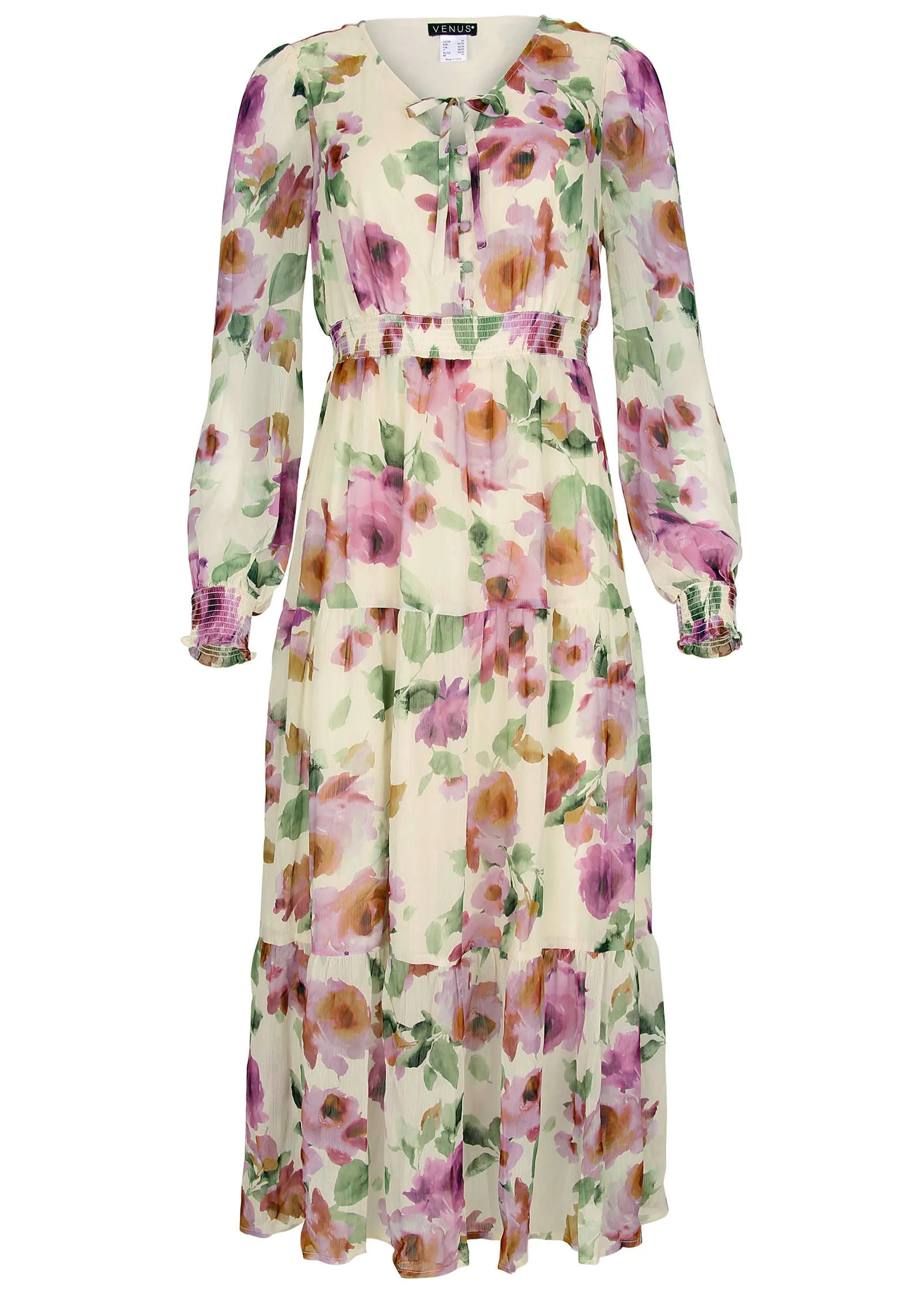 Tiered Floral Maxi Dress - Chalet Bouquet sold by VENUS product image thumbnail 3
