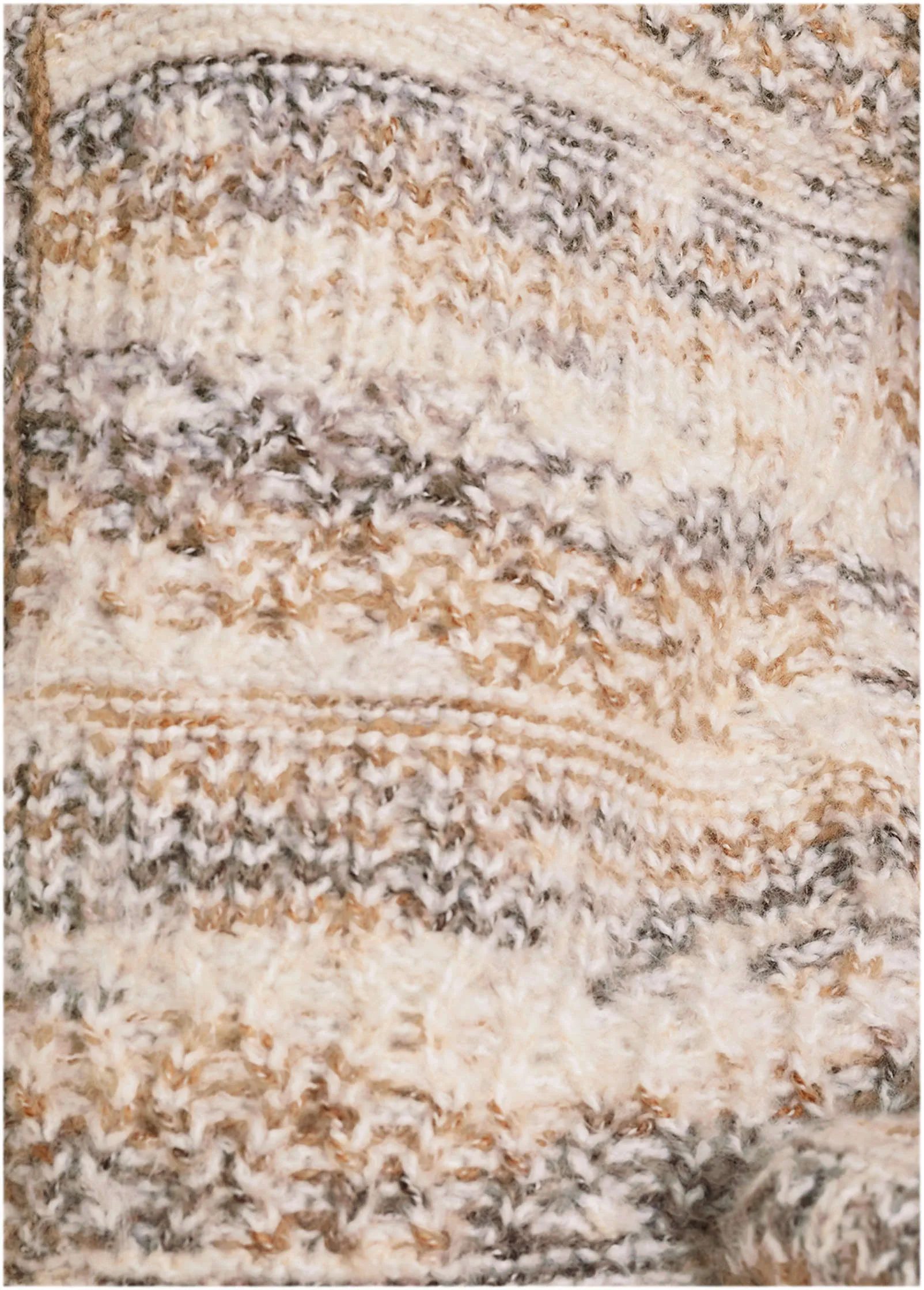 Textured Yarn Cardigan - Grey & Tan sold by VENUS product image thumbnail 4