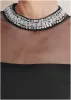Embellished Neck Mesh Top - Black sold by VENUS