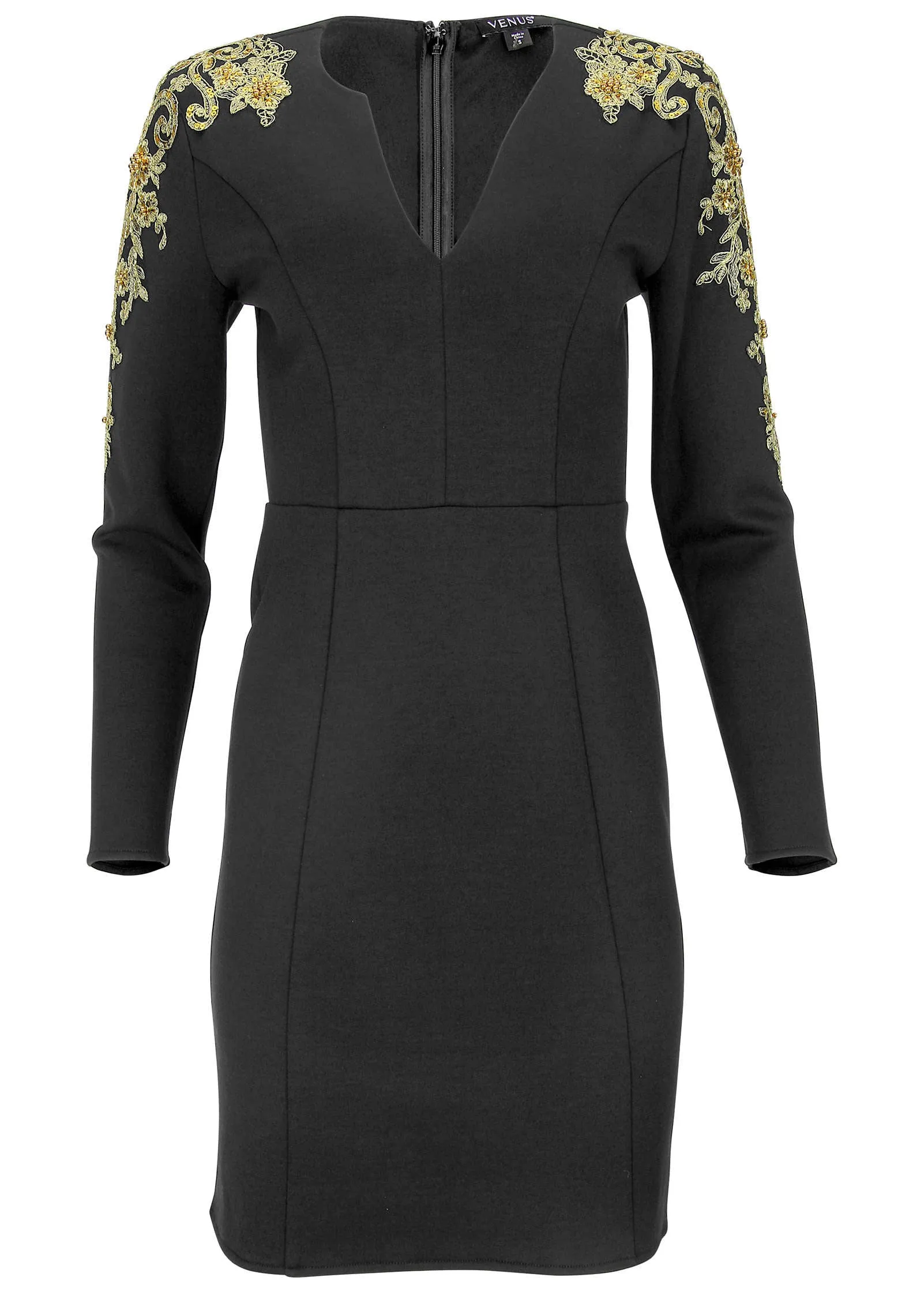 Embellished Scuba Dress - Black sold by VENUS product image thumbnail 4