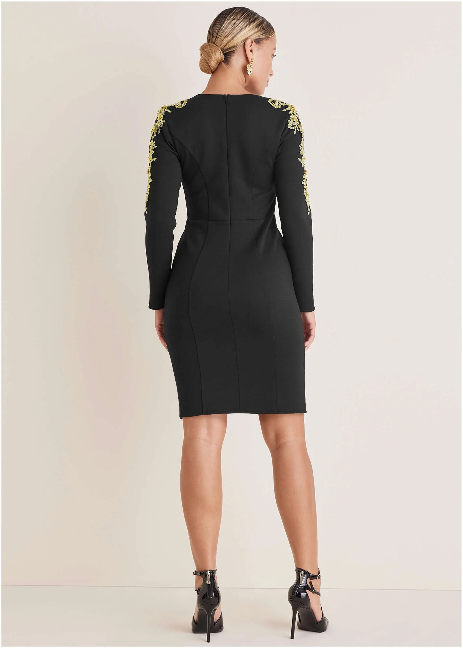 Embellished Scuba Dress - Black sold by VENUS product image thumbnail 2