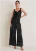 Sequin Velvet Pants - Black sold by VENUS
