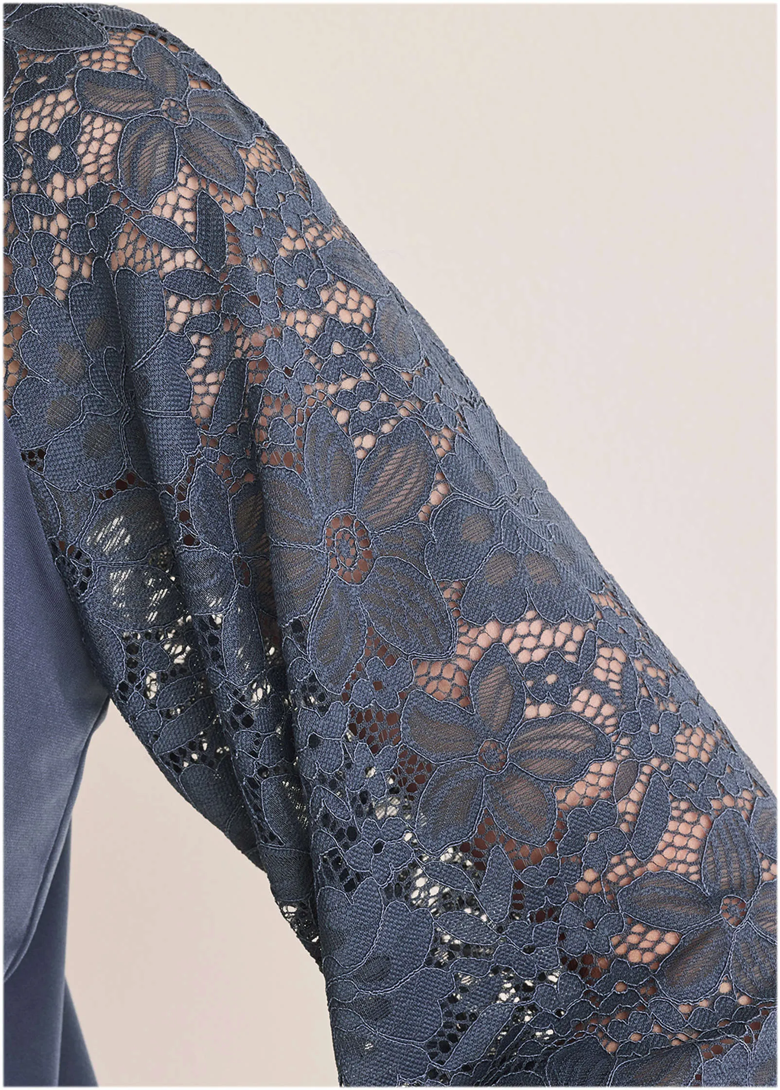 Lace Sleeve Blouse - Vintage Indigo sold by VENUS product image thumbnail 3