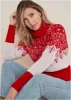 Embellished Holiday Sweater - Red Snowflake Multi sold by VENUS