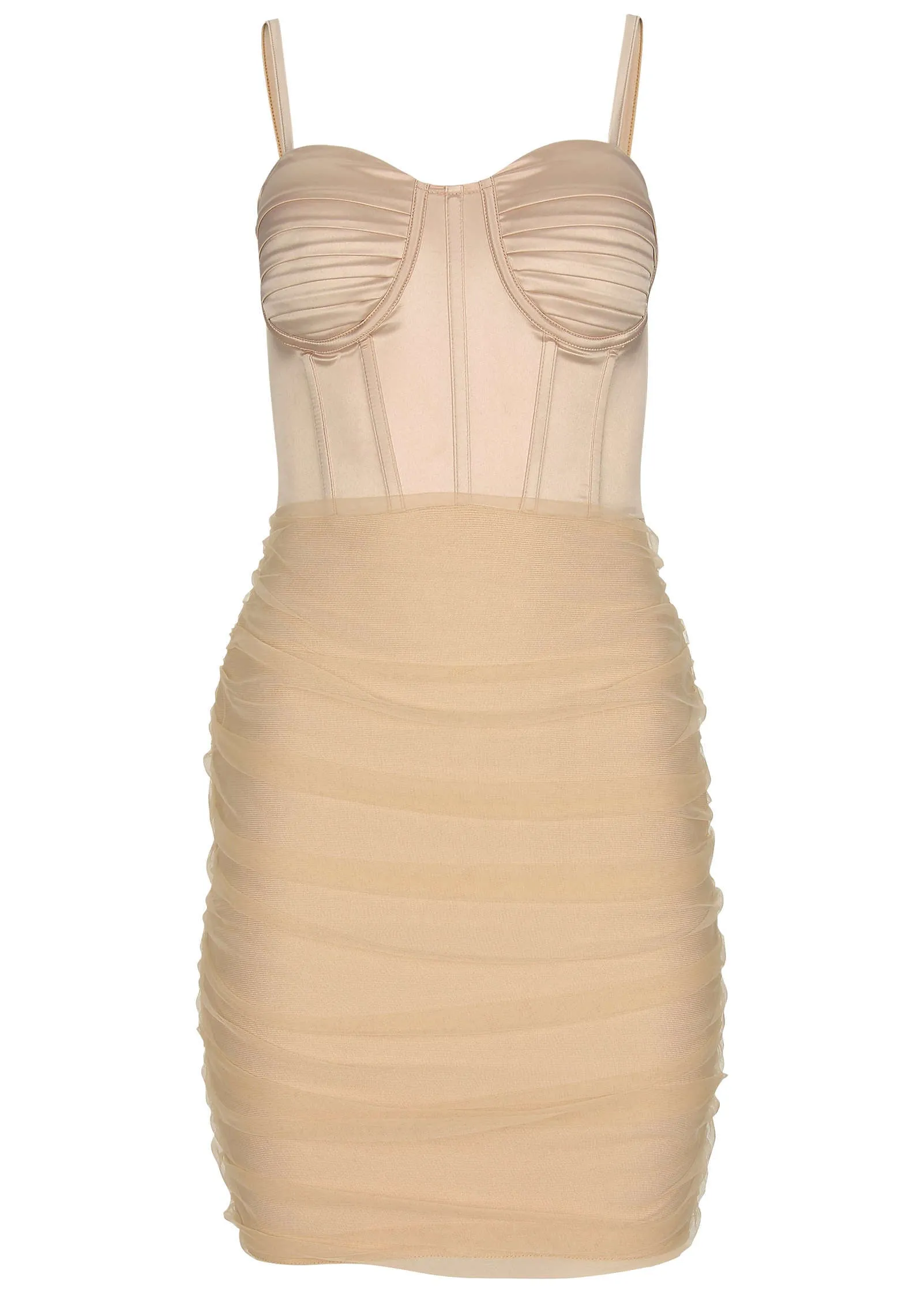 Overlay Bandage Mini Dress - Biscotti sold by VENUS product image thumbnail 4