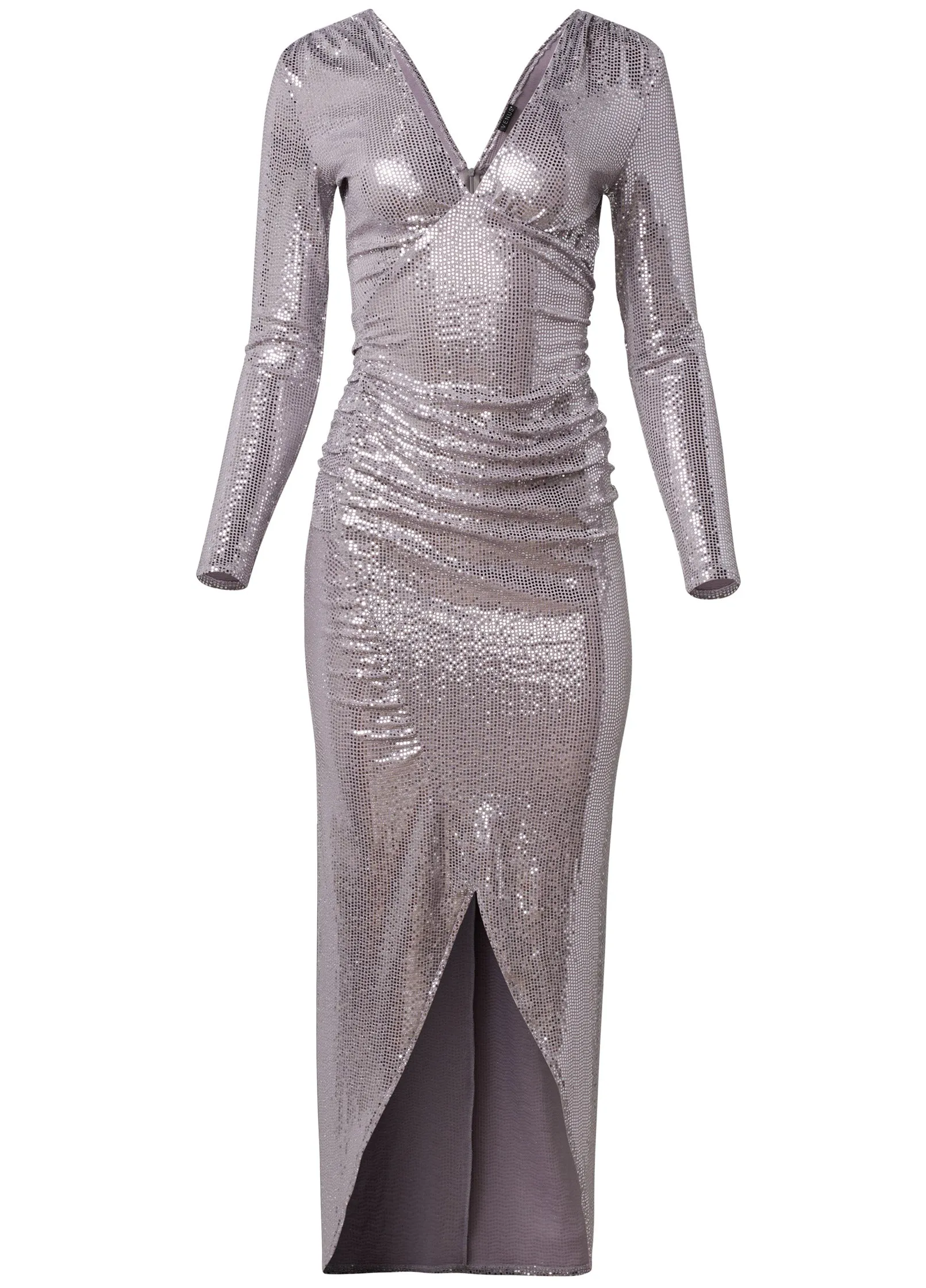 Sequin High-Slit Maxi Dress - Champagne sold by VENUS product image thumbnail 5