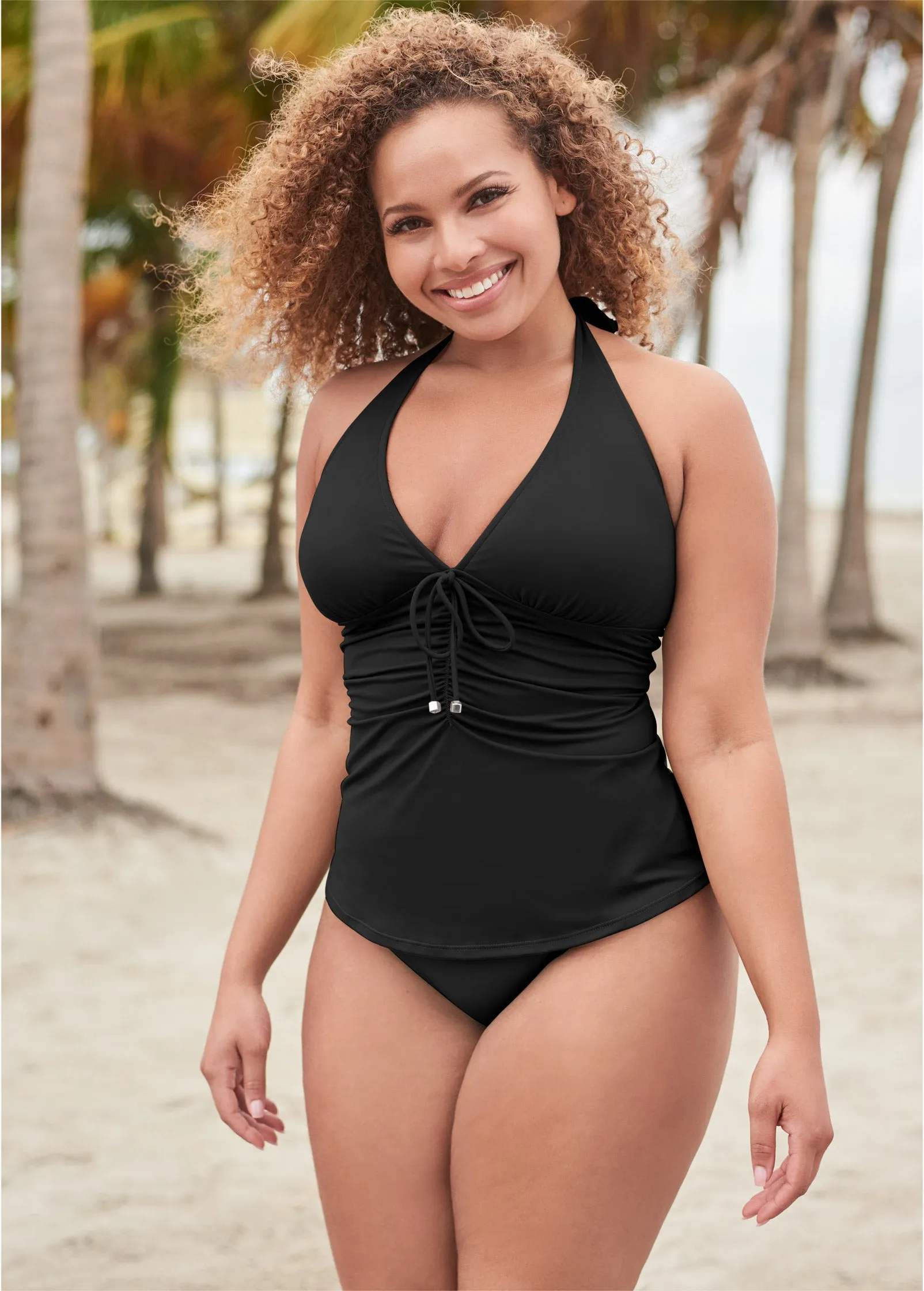 Sicily Halter Tankini Top - Black Beauty sold by VENUS product image thumbnail 4
