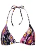 Bahamas Triangle Bikini Top - Desert Ikat Black sold by VENUS