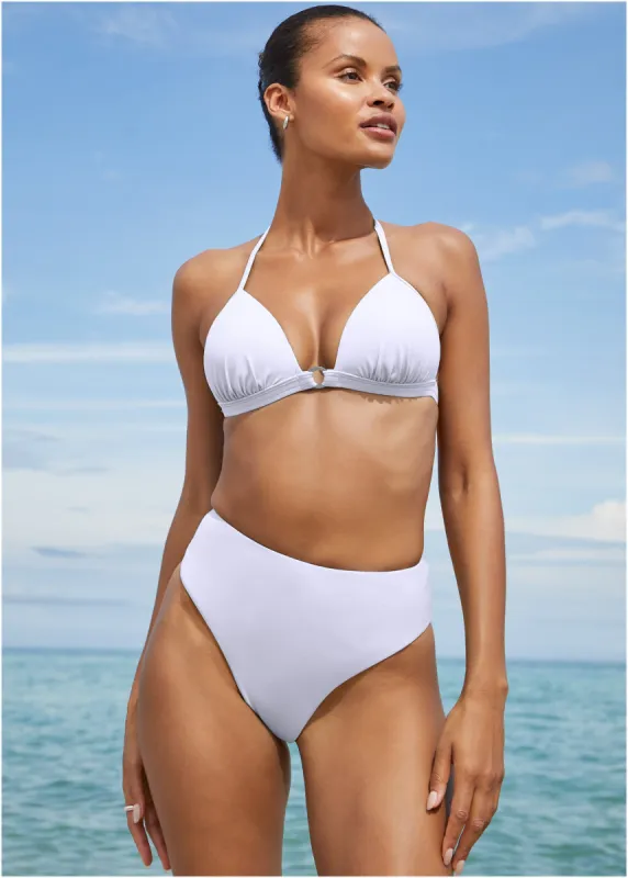 Tahiti High Rise Moderate Bottom - Pearl White sold by VENUS