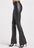 Flare Faux-Leather Pants - Black sold by VENUS