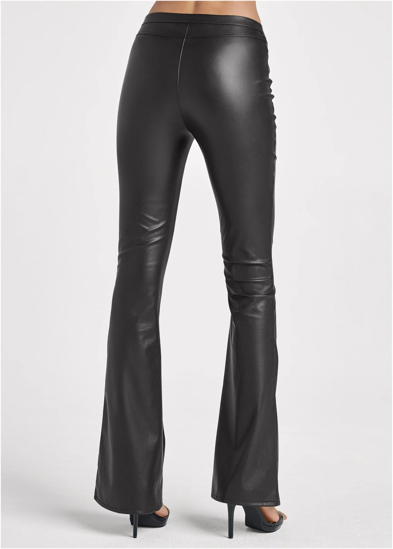 Flare Faux-Leather Pants - Black sold by VENUS product image thumbnail 2