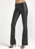 Flare Faux-Leather Pants - Black sold by VENUS
