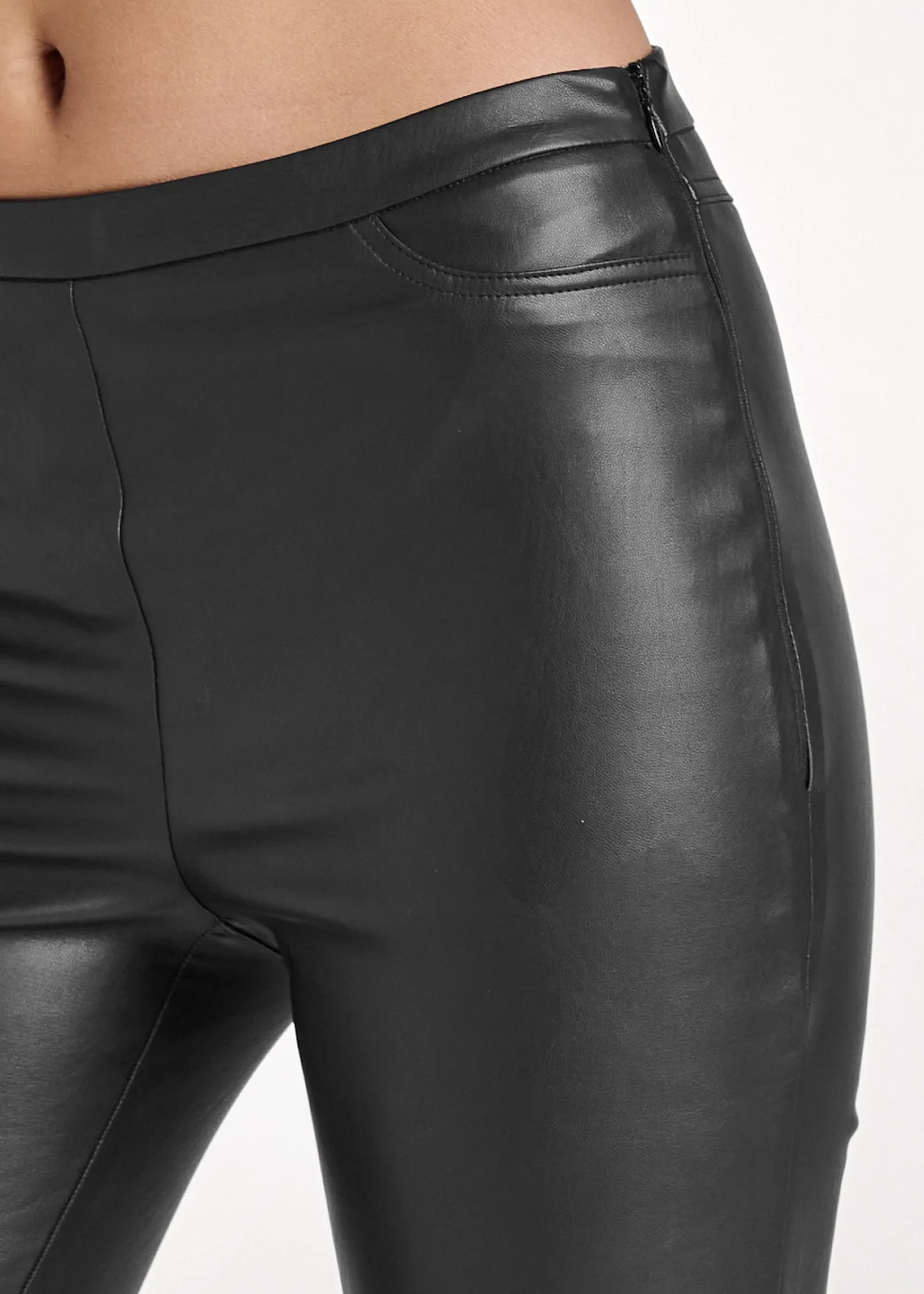 Flare Faux-Leather Pants - Black sold by VENUS product image thumbnail 4