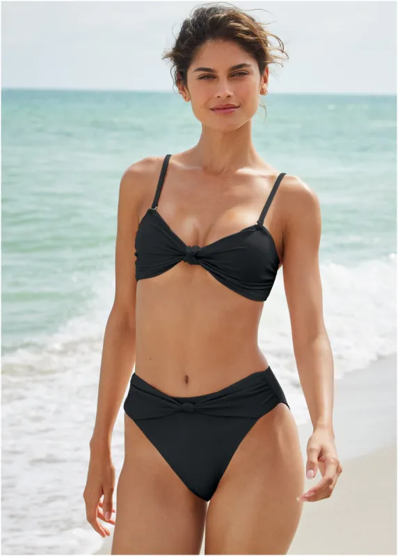 Mid-Rise Knot Bottom - Black Beauty made by VENUS
