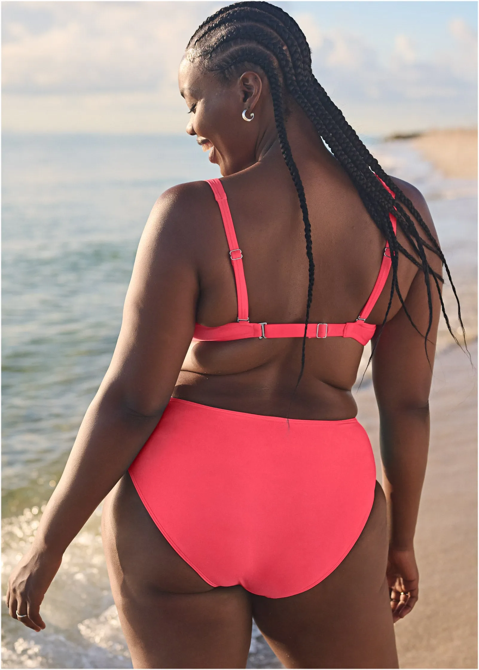 St Lucia Twist Front Top - Sunset Pink sold by VENUS product image thumbnail 4