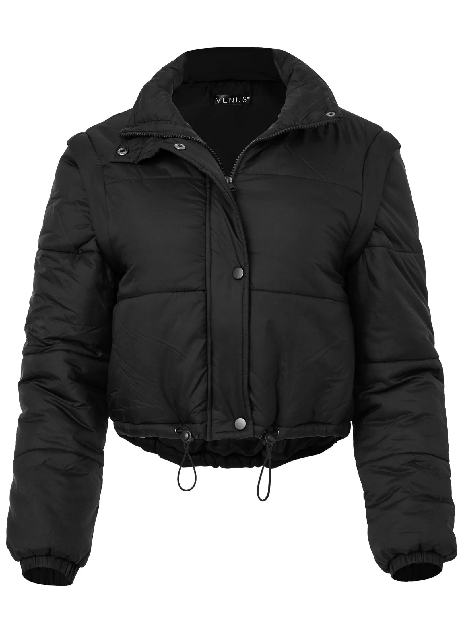 Convertible Puffer Coat - Black sold by VENUS product image thumbnail 5