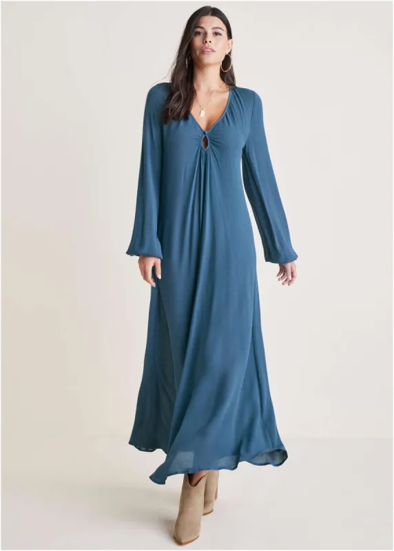 Keyhole Maxi Dress - Navy sold by VENUS