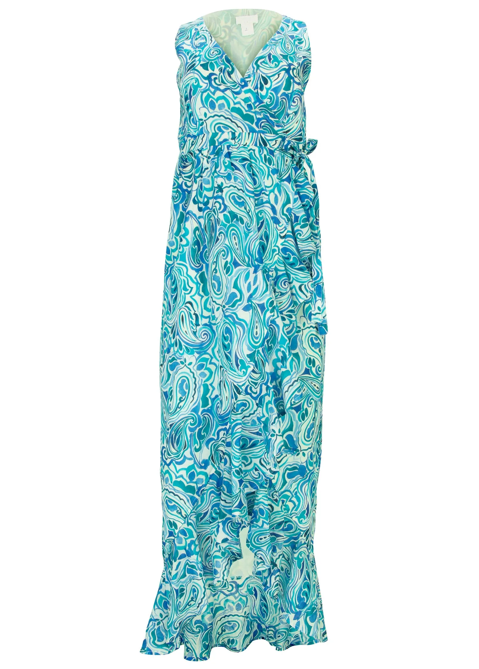 High-Low Wrap Dress - Pisces Paisley sold by VENUS product image thumbnail 3