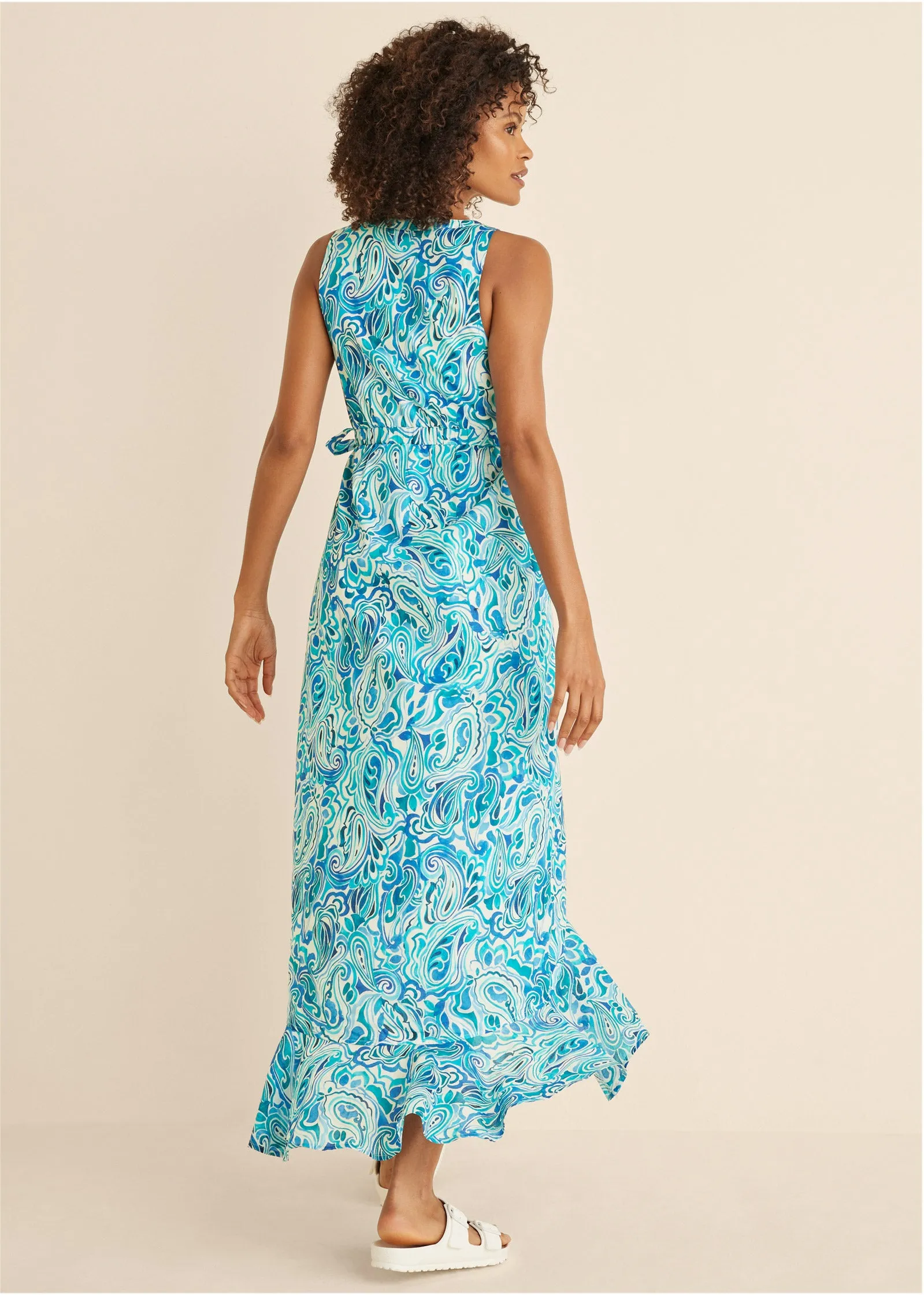 High-Low Wrap Dress - Pisces Paisley sold by VENUS product image thumbnail 2