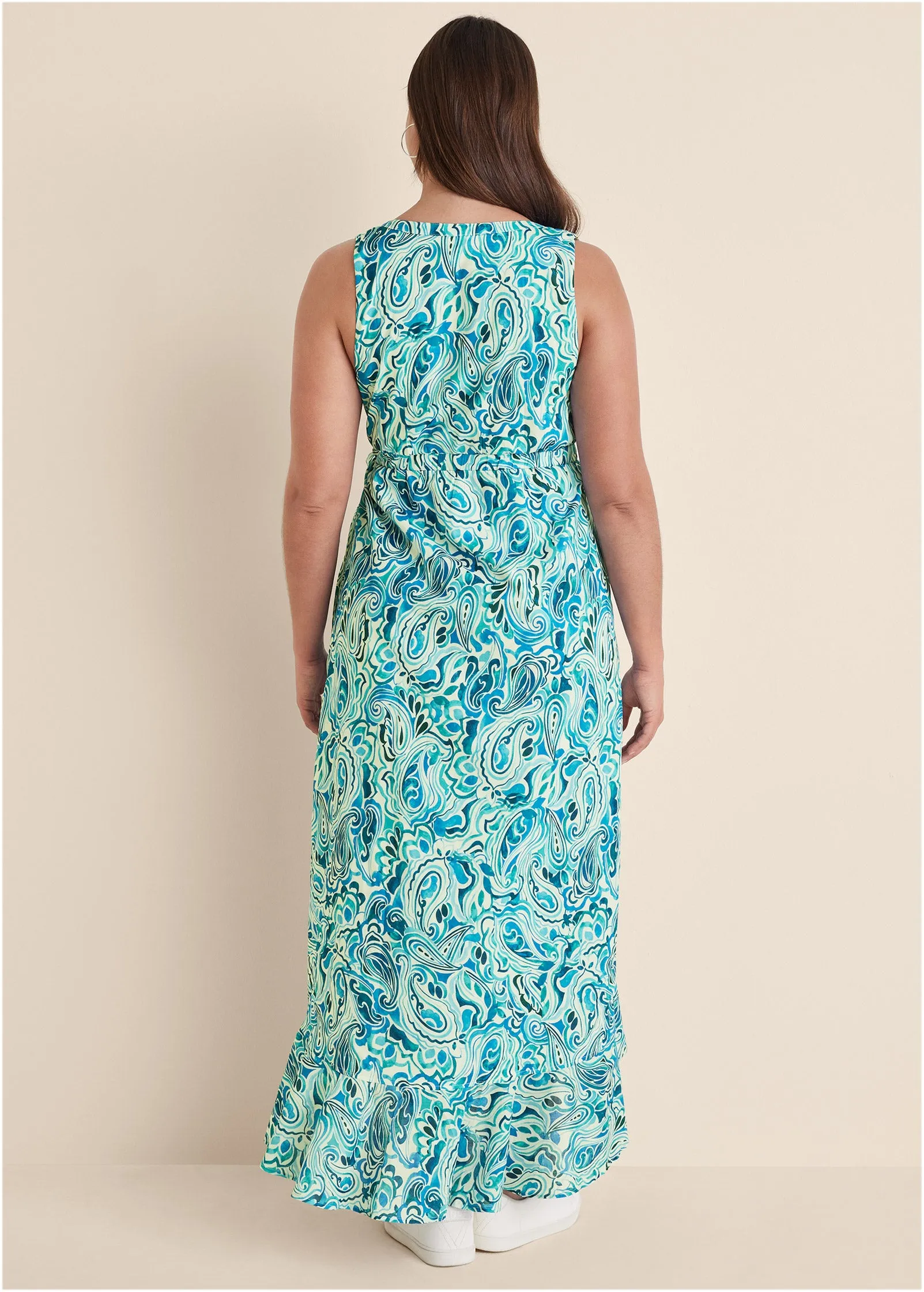 High-Low Wrap Dress - Pisces Paisley sold by VENUS product image thumbnail 5