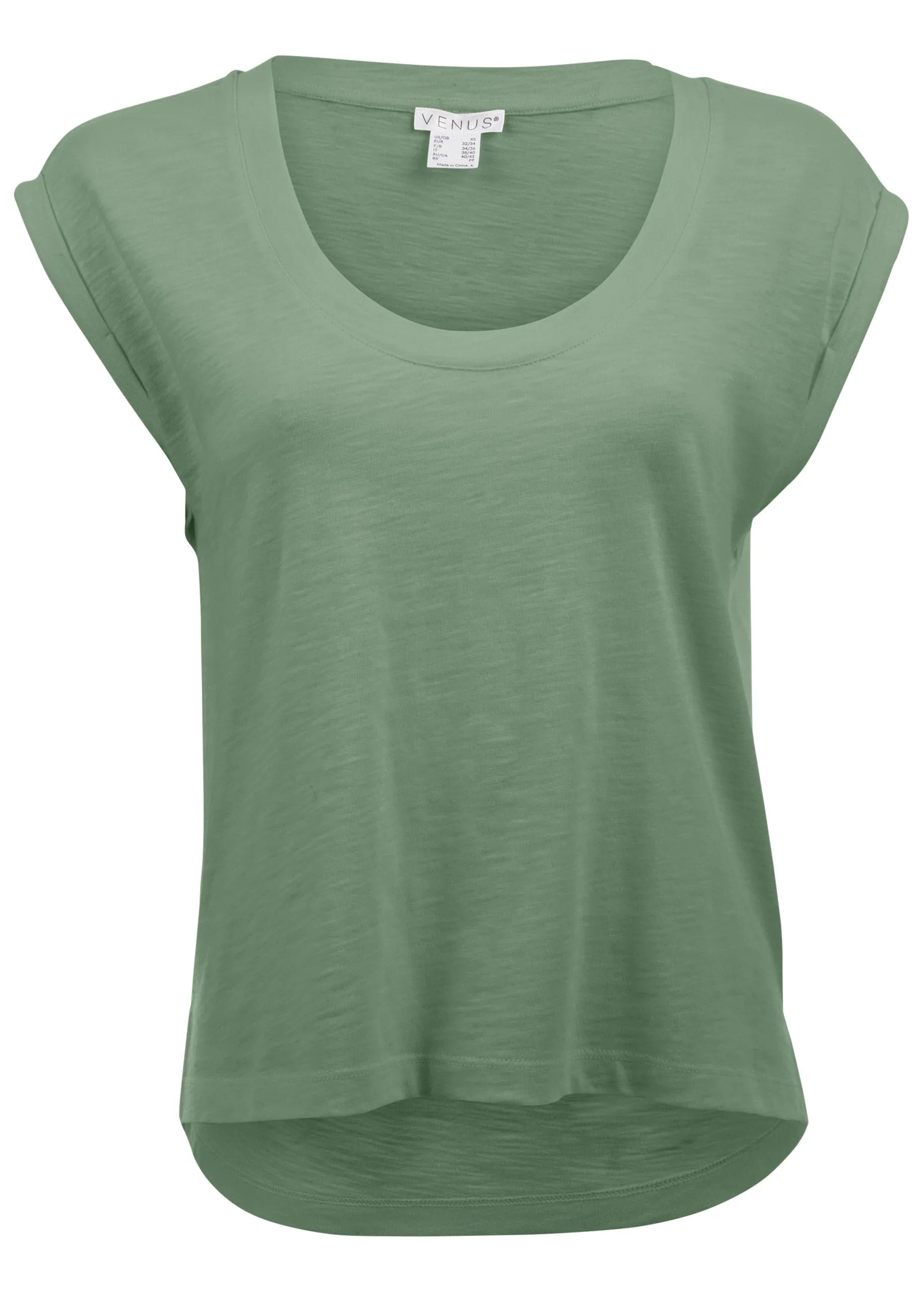 Scoop Neck Tee - Basil sold by VENUS product image thumbnail 3
