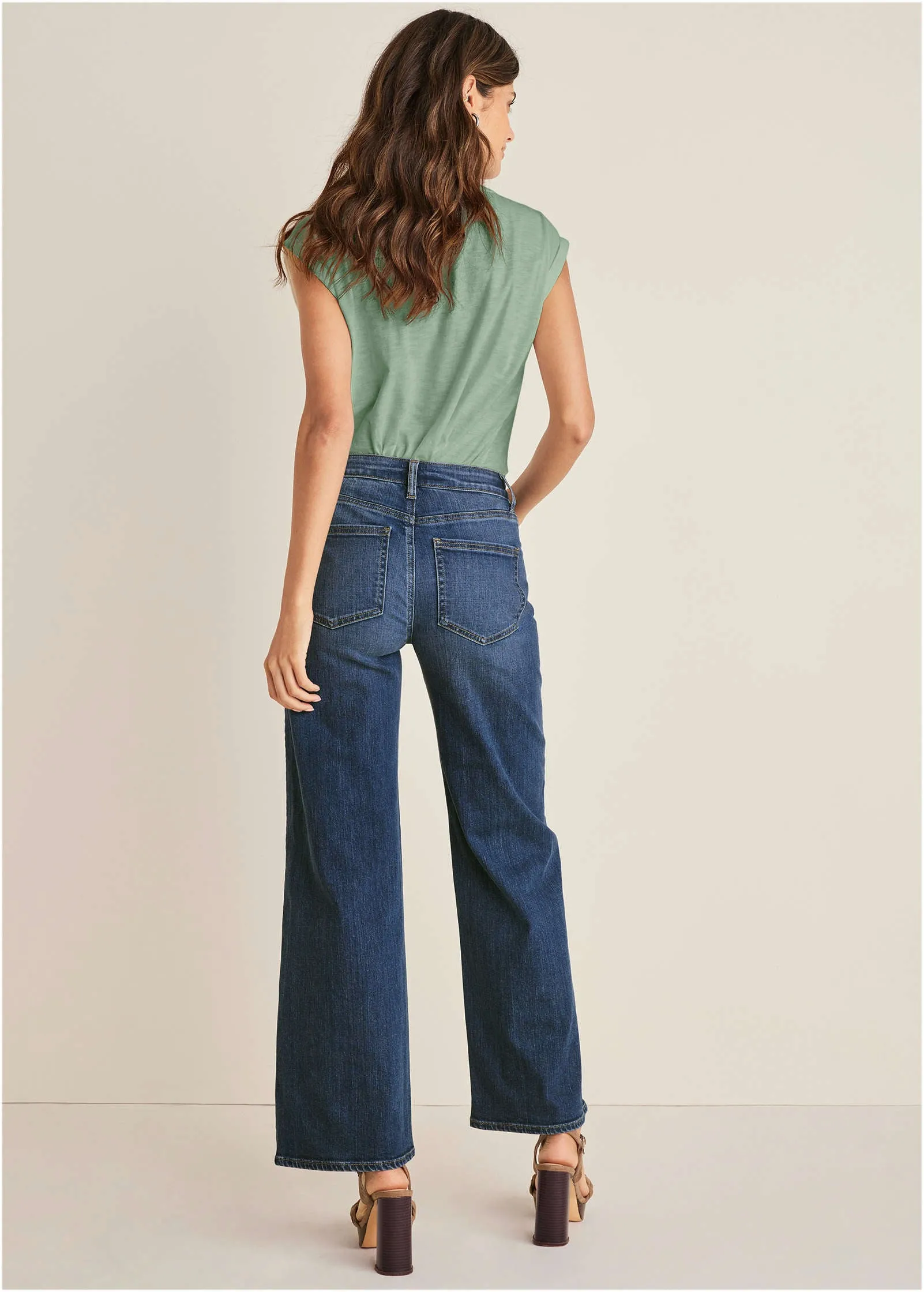 Scoop Neck Tee - Basil sold by VENUS product image thumbnail 2