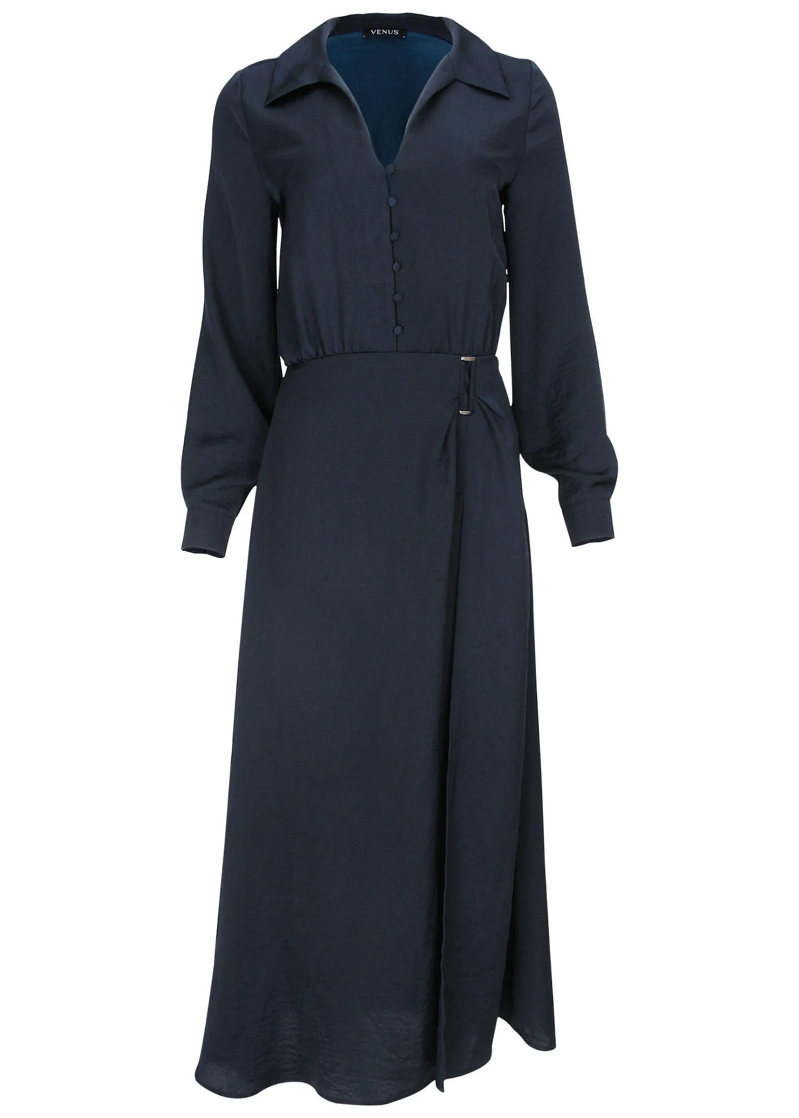 High Slit Maxi Dress - Navy sold by VENUS product image thumbnail 4