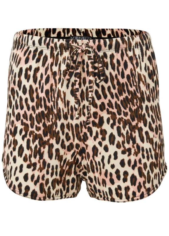 Lace Detail Pajama Shorts - Flirty Cheetah sold by VENUS
