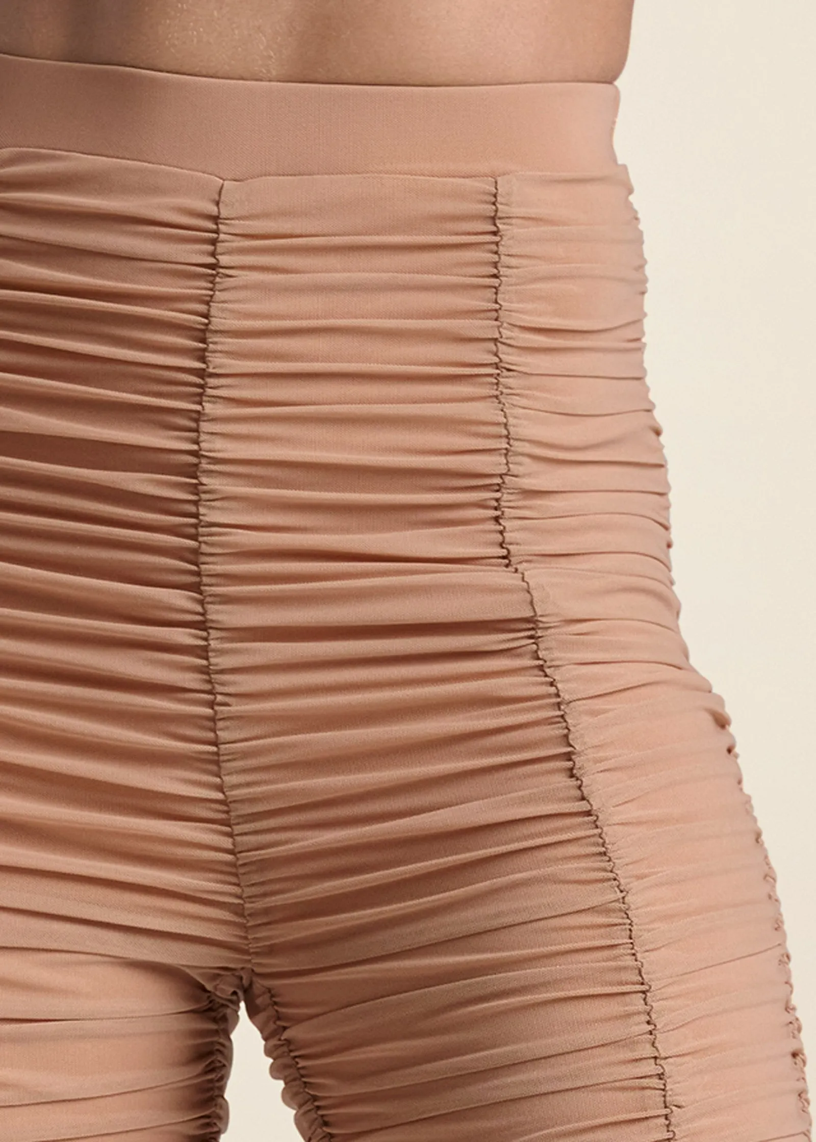 High-Waist Ruched Leggings - Tan sold by VENUS product image thumbnail 4