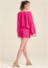 Embroidered Detail Romper - Pink sold by VENUS