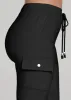 Casual Pull On Cargo Pants - Black sold by VENUS