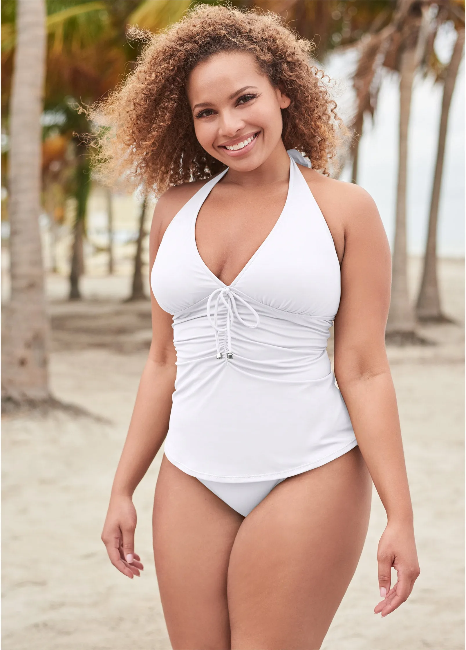 Sicily Halter Tankini Top - Pearl White sold by VENUS product image thumbnail 3
