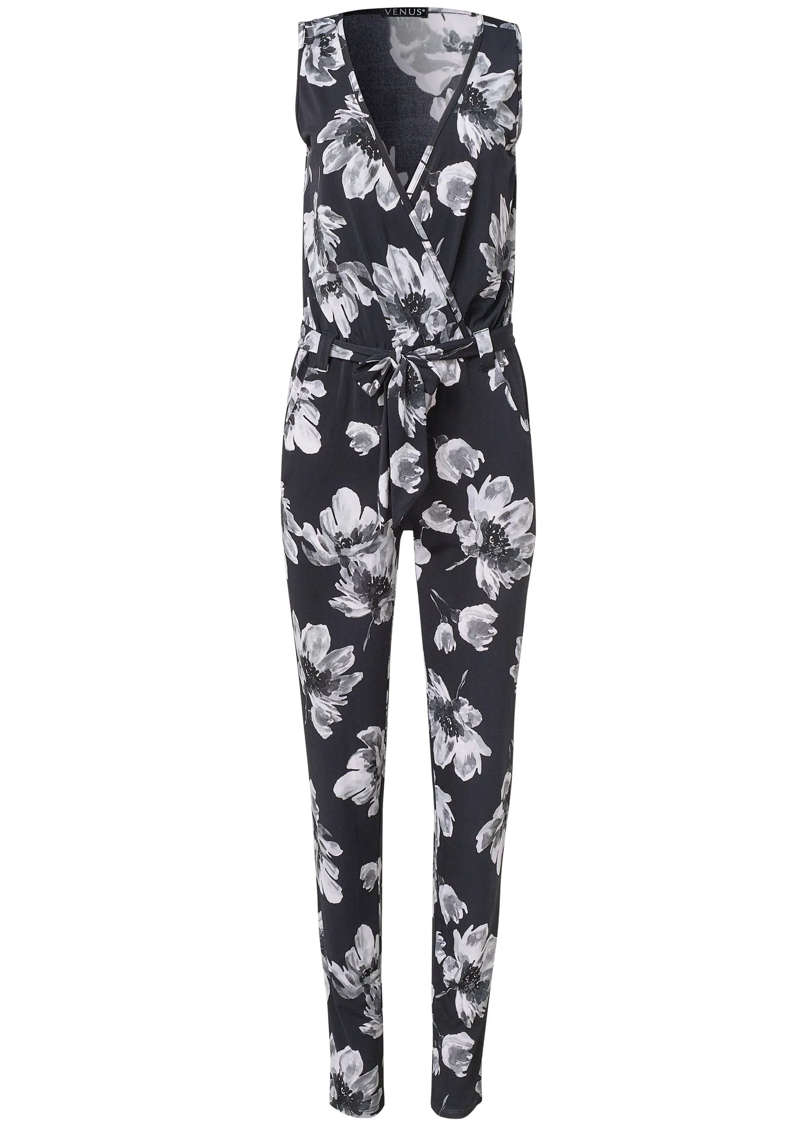 Floral Print Jumpsuit - Black Multi sold by VENUS product image thumbnail 5