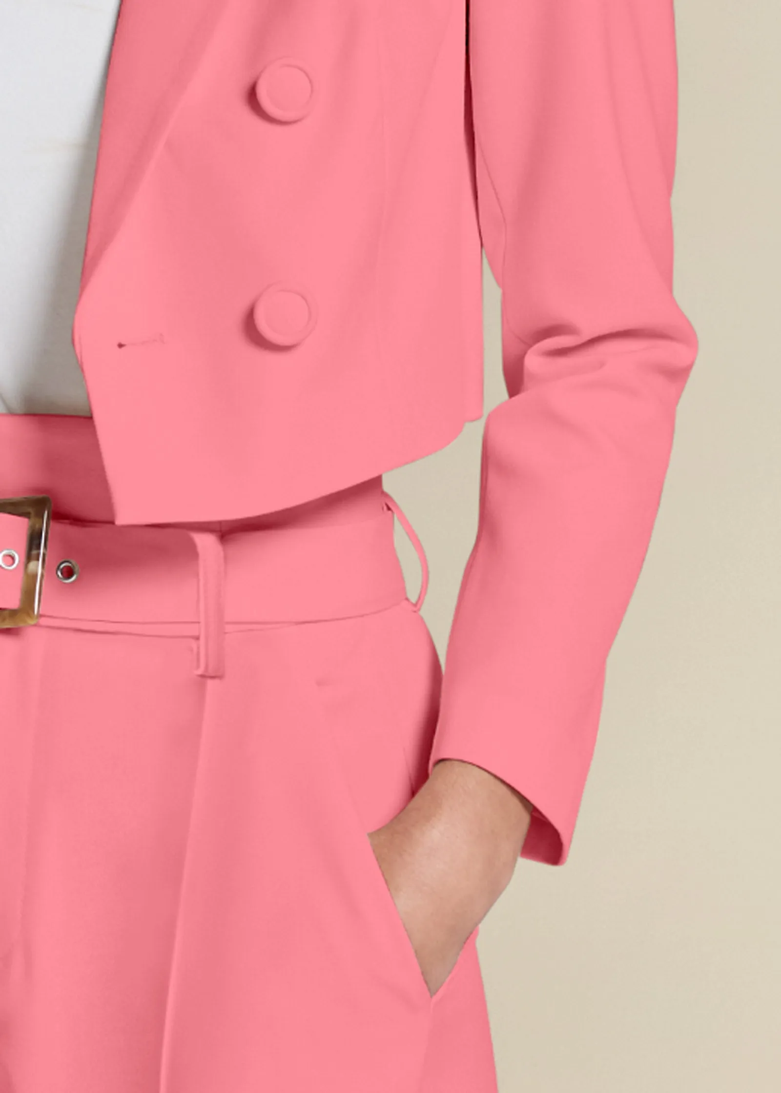 Belted Suiting Set - Pinkin' Of You sold by VENUS product image thumbnail 3