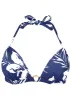 Santa Cruz Bikini Top - Navy Blue Hibiscus sold by VENUS