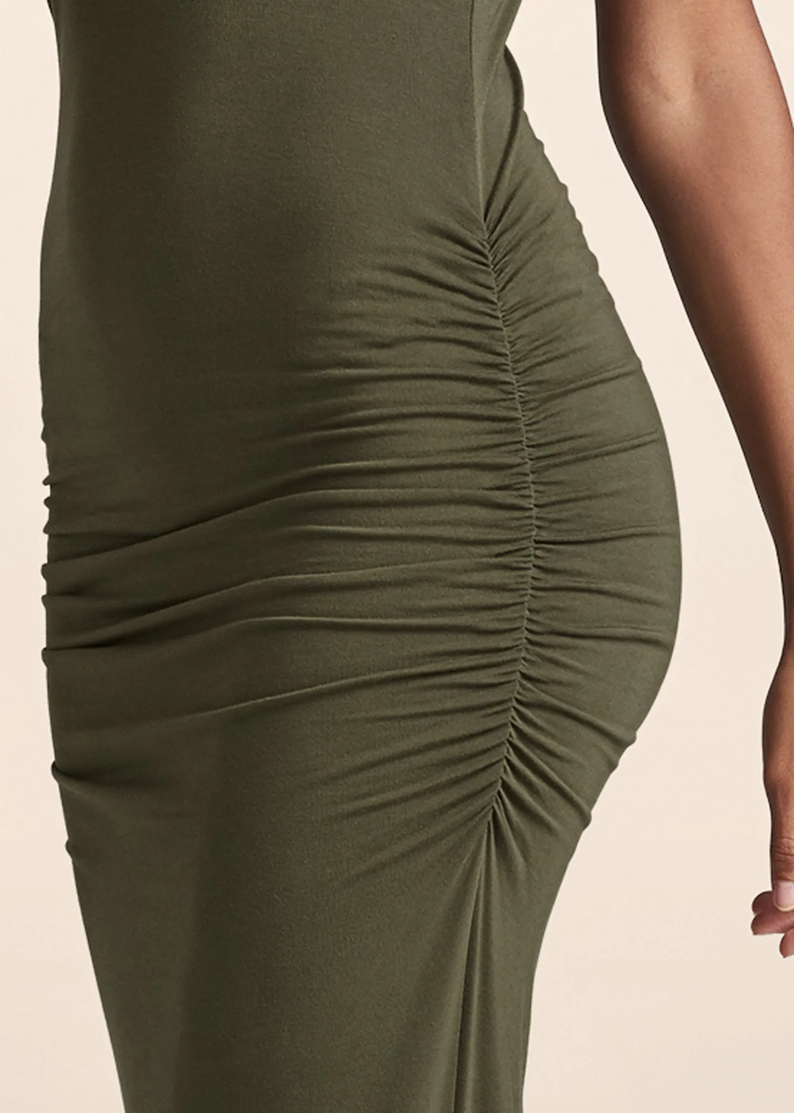 Ruched Tank Maxi Dress - Olive sold by VENUS product image thumbnail 3