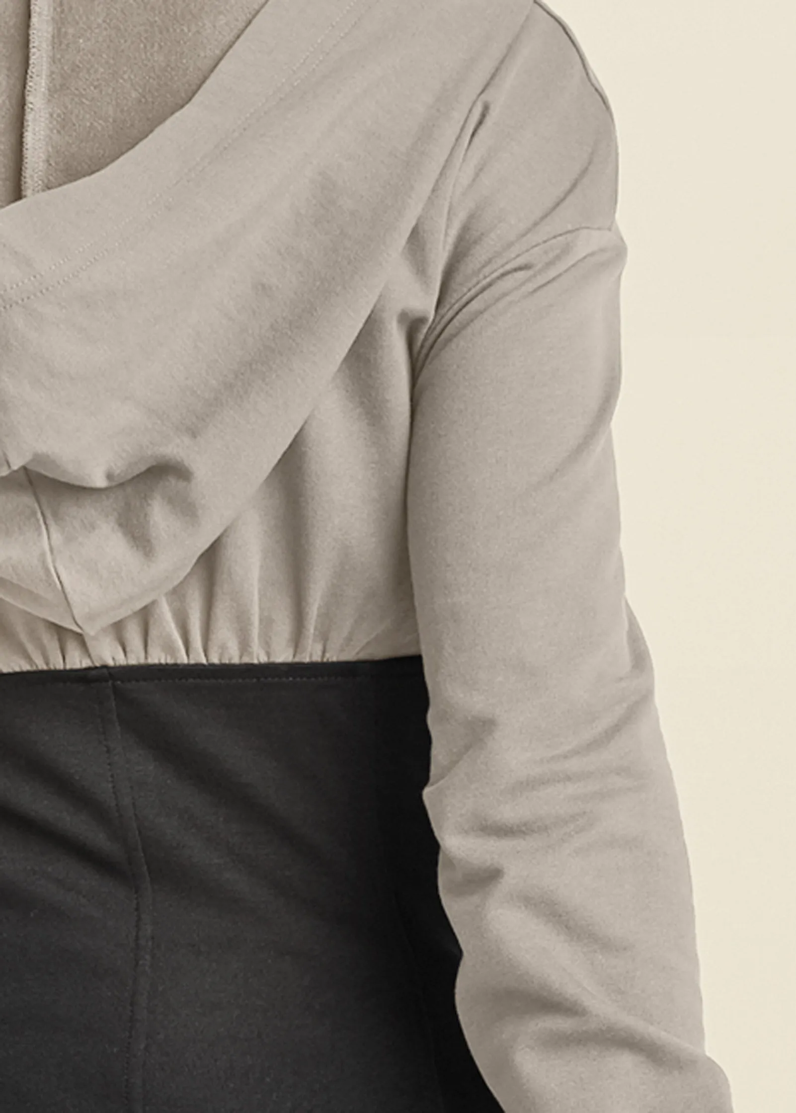 Two Tone Zip Sweatshirt - Black & Grey sold by VENUS product image thumbnail 5