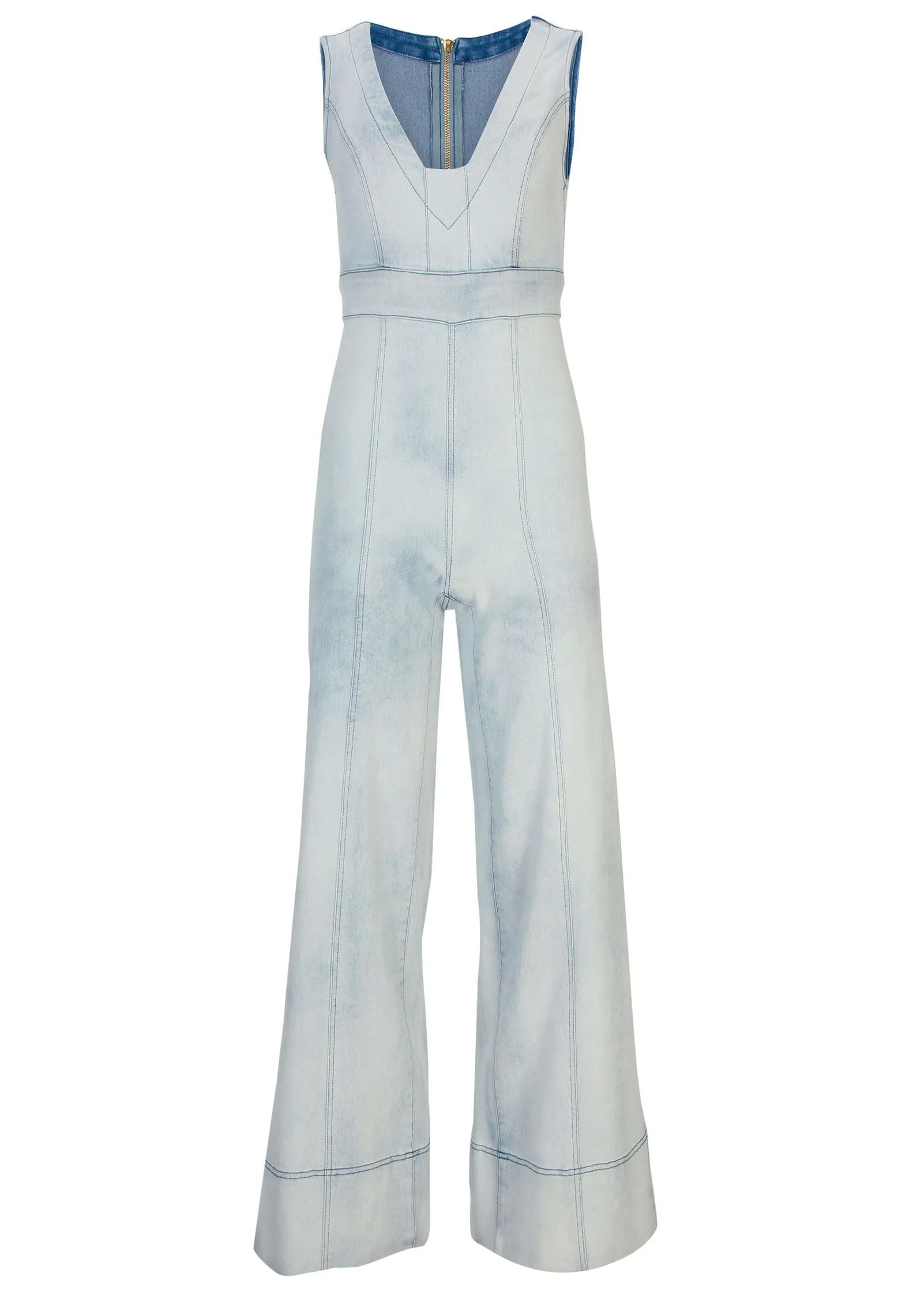 Stretch Denim Jumpsuit - Light Wash sold by VENUS product image thumbnail 3