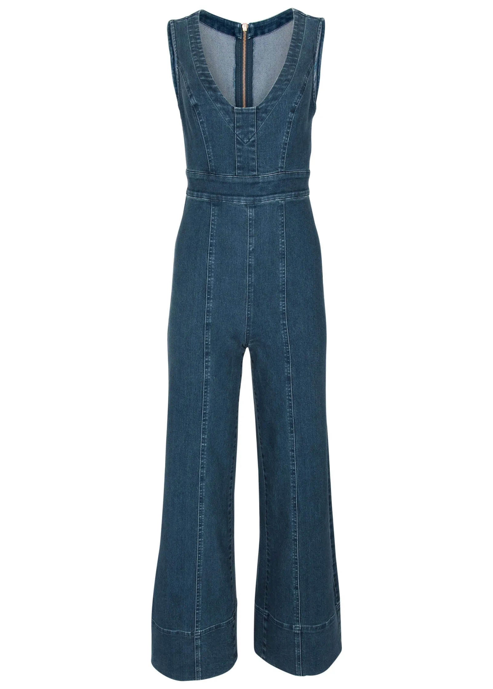 Stretch Denim Jumpsuit - Medium Wash sold by VENUS product image thumbnail 3