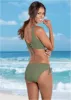 Lattice Side Bikini Bottom - Army Green sold by VENUS