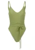 Strappy Tulum High Leg One-Piece - Mosstone sold by VENUS